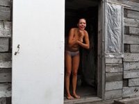 Teen girls at sauna