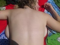 Blonde amateur wife at vacation