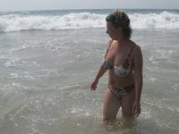 Blonde amateur wife at vacation