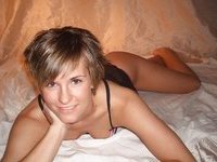 Short haired blond wife