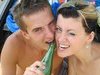 Young amateur couple at vacation