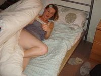 Wife naked on bed