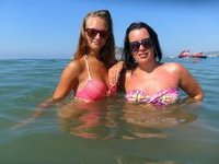 Two amateur girls at vacation