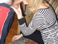 Russian blonde wife sucking dick