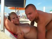 Two amateur couples at vacation