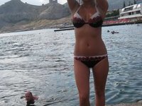 Russian amateur blonde wife