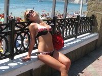 Russian amateur blonde wife