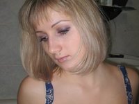 Russian amateur blonde wife