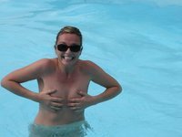Pretty blond milf Meredith at vacation