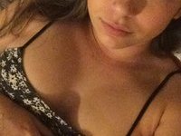 Young amateur GF showing her tits