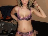 Blonde amateur GF in sexy lingerie