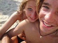 French amateur couple at vacation