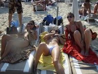 Two amateur couples at vacation