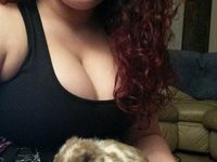 Chubby amateur girl with big tits