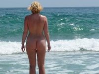 Blonde amateur MILF at vacation