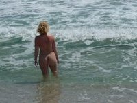 Blonde amateur MILF at vacation