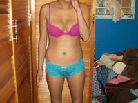 Latina amateur GF in her bedroom