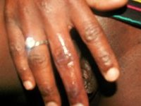Ebony amateur slut fingered