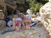 Blonde amateur MILF at vacation