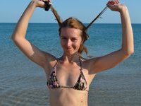 Redhead amateur wife at vacation