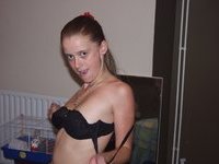 Amateur wife posing at home