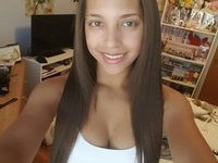 Busty latina teen GF self pics collection