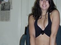 Young amateur brunette wife