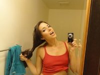 Sexy amateur brunette wife private pics