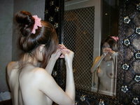Asian amateur wife posing nude