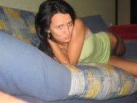 Amateur brunette toying her pussy