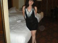 Cute amateur brunette wife at hotel