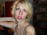 Blonde amateur slut sucking dick
