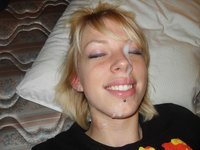 Blonde amateur slut sucking dick