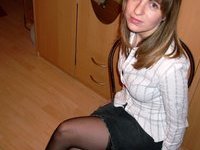 Amateur wife posing at home