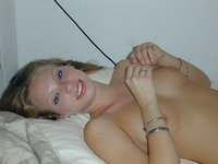 hot blonde girl nude at home