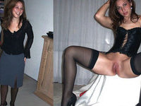 Your girlfriend before and after, dressed-undressed