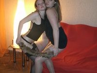 Sexy young amateur GF with friend