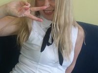 Russian amateur blonde GF Vika