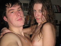 Amateur GF naked with boyfriend