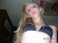 Blonde amateur GF with small tits