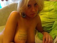 Sweet young blonde with very nice boobs