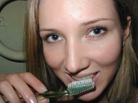 Naked toothbrush from russian GF Irina