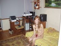 Redhead amateur wife naked at home