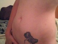 Amateur girl with pierced nipples