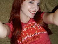 awesome redhead GF nude selfies