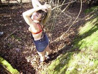 Amateur girl posing naked indoor and outdoor
