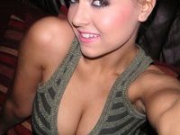 Sexy selfie from brunette with beautiful tits
