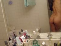 Sexy teenage babe selfies at home