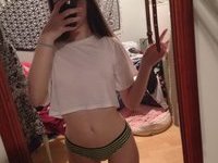 Young selfie girls naked at home