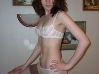 Russian amateur wife posing at home